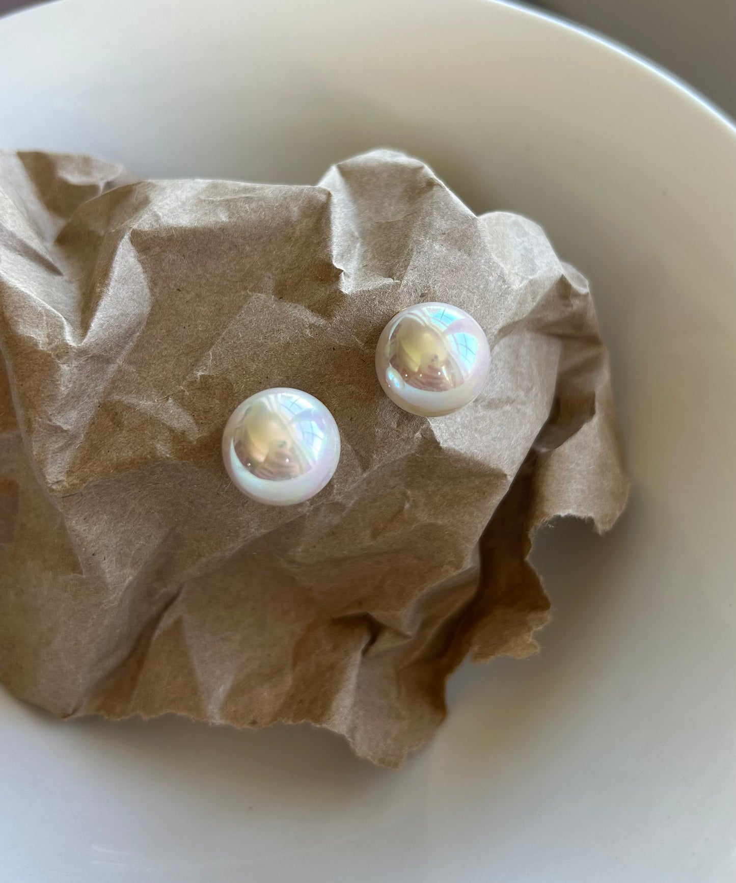 Large Pearl Stud Earring