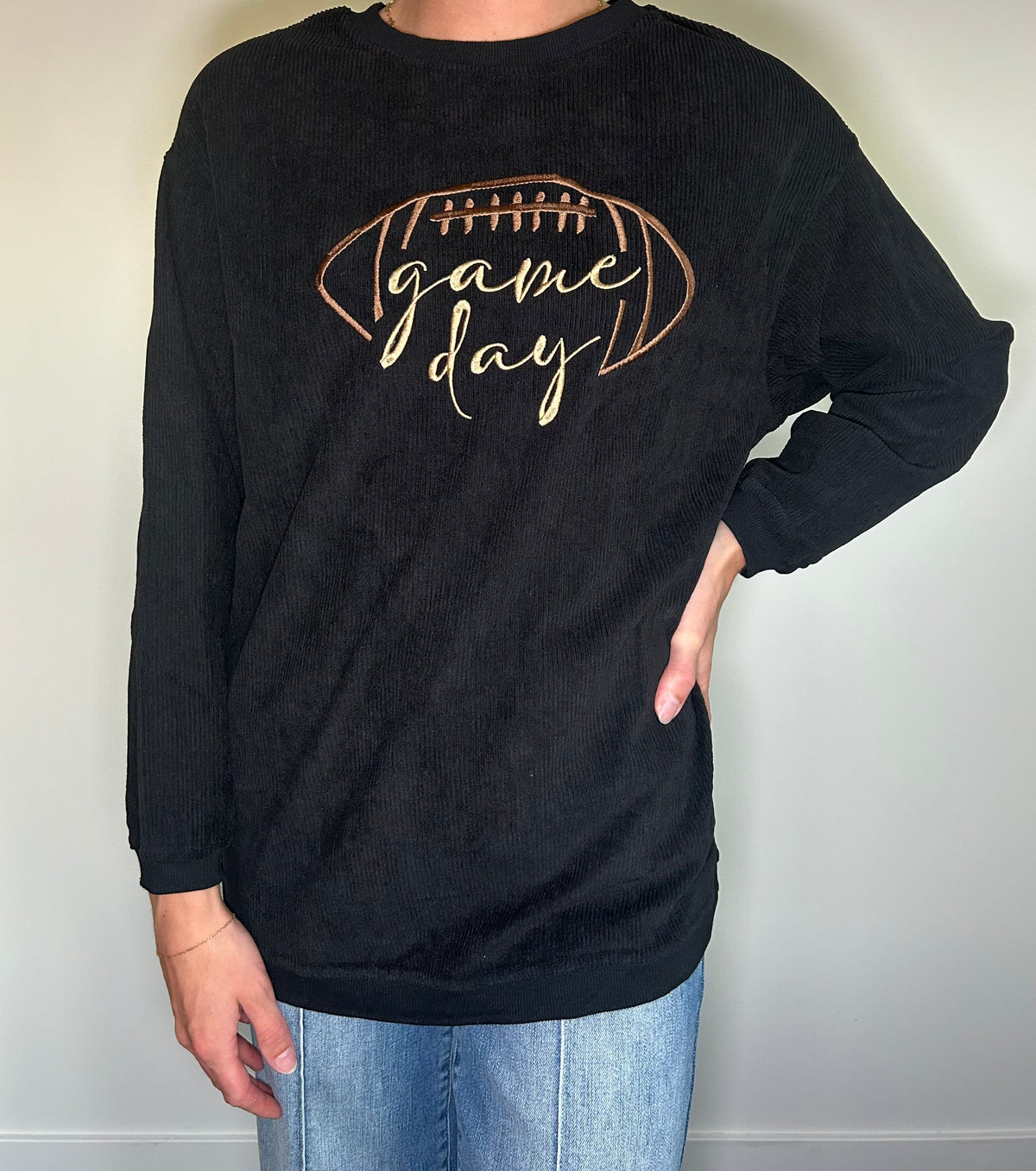Black “Game Day” Crew Neck