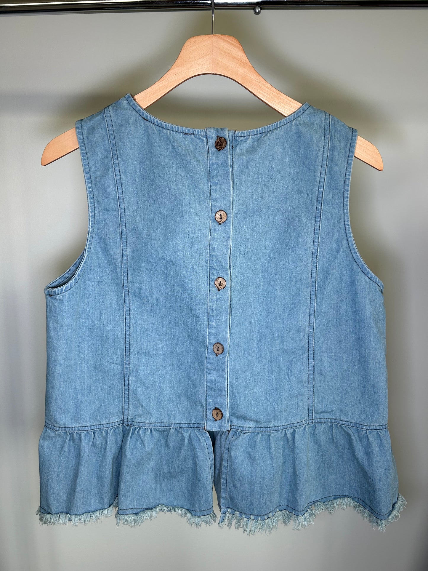Sleeveless Denim Top