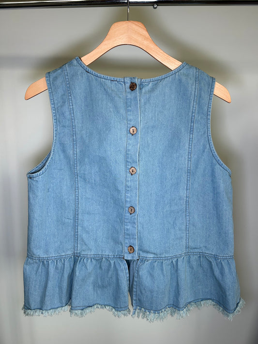 Sleeveless Denim Top