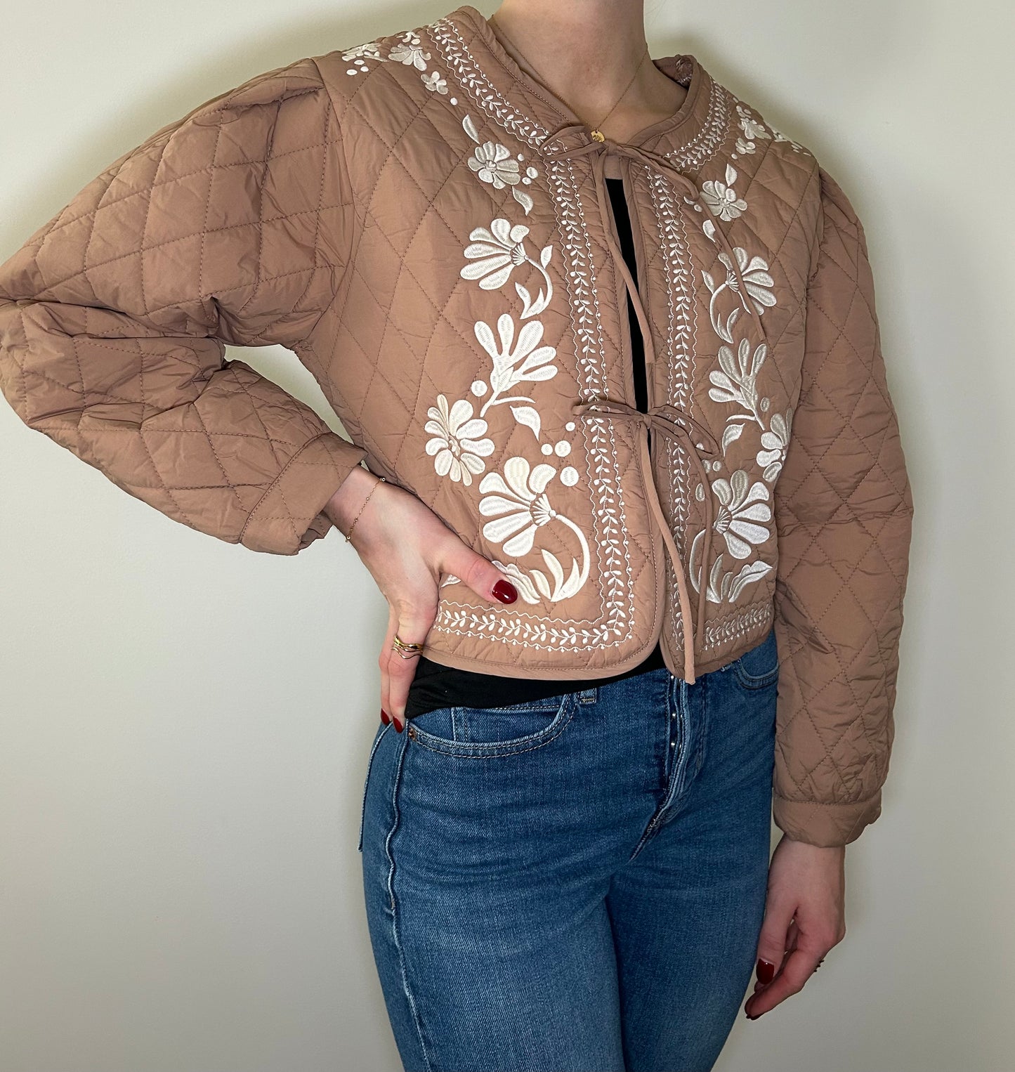 Brown Quilted Jacket