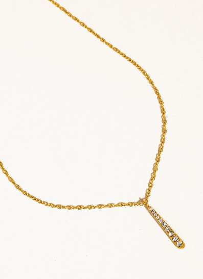 Vertical CZ Necklace