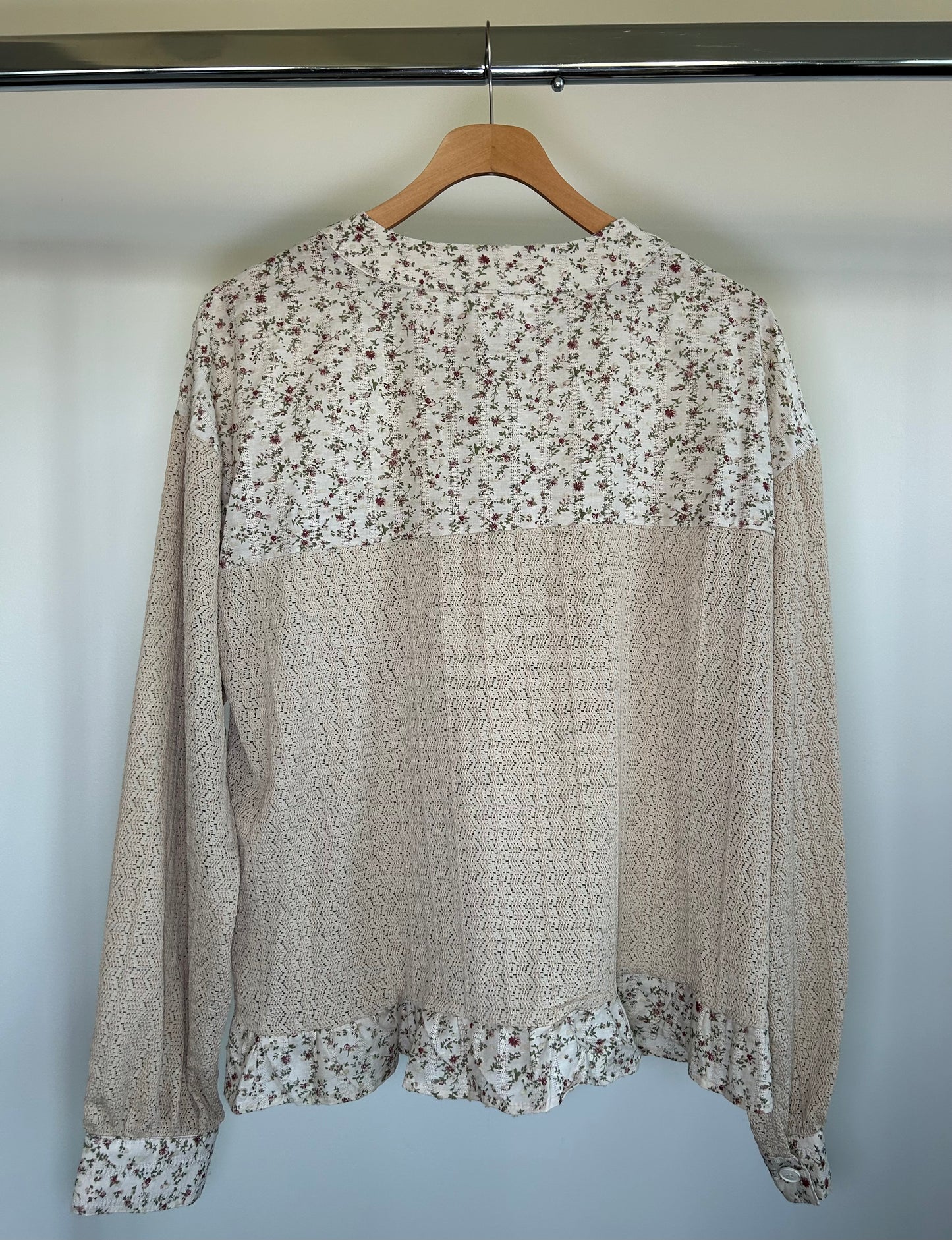 Lace, Flower Contrast Top