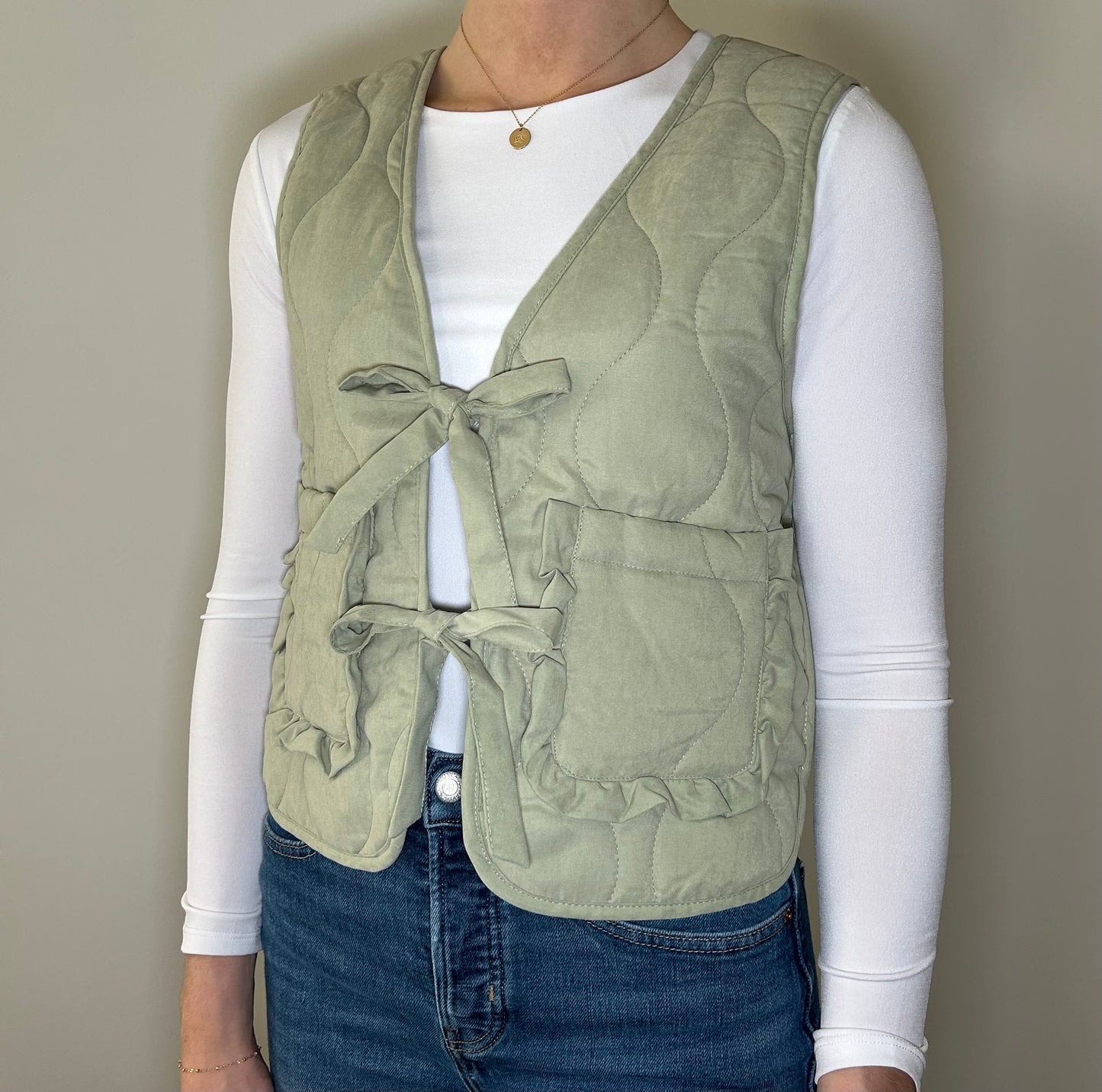 Sage Quilted Vest