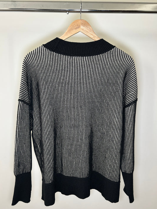 Black Two Tone Sweater