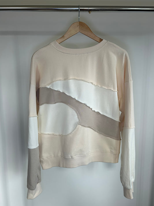 Multi-Colored Cream Crewneck