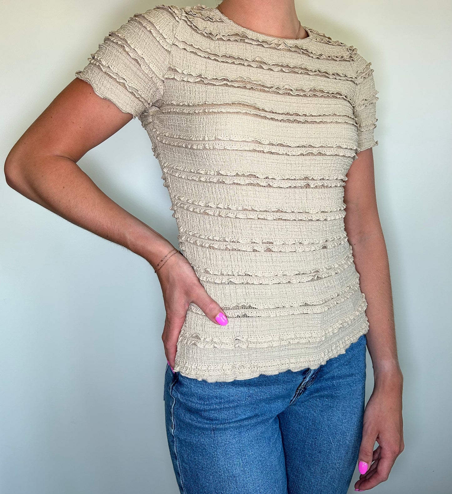 Latte Textured Top