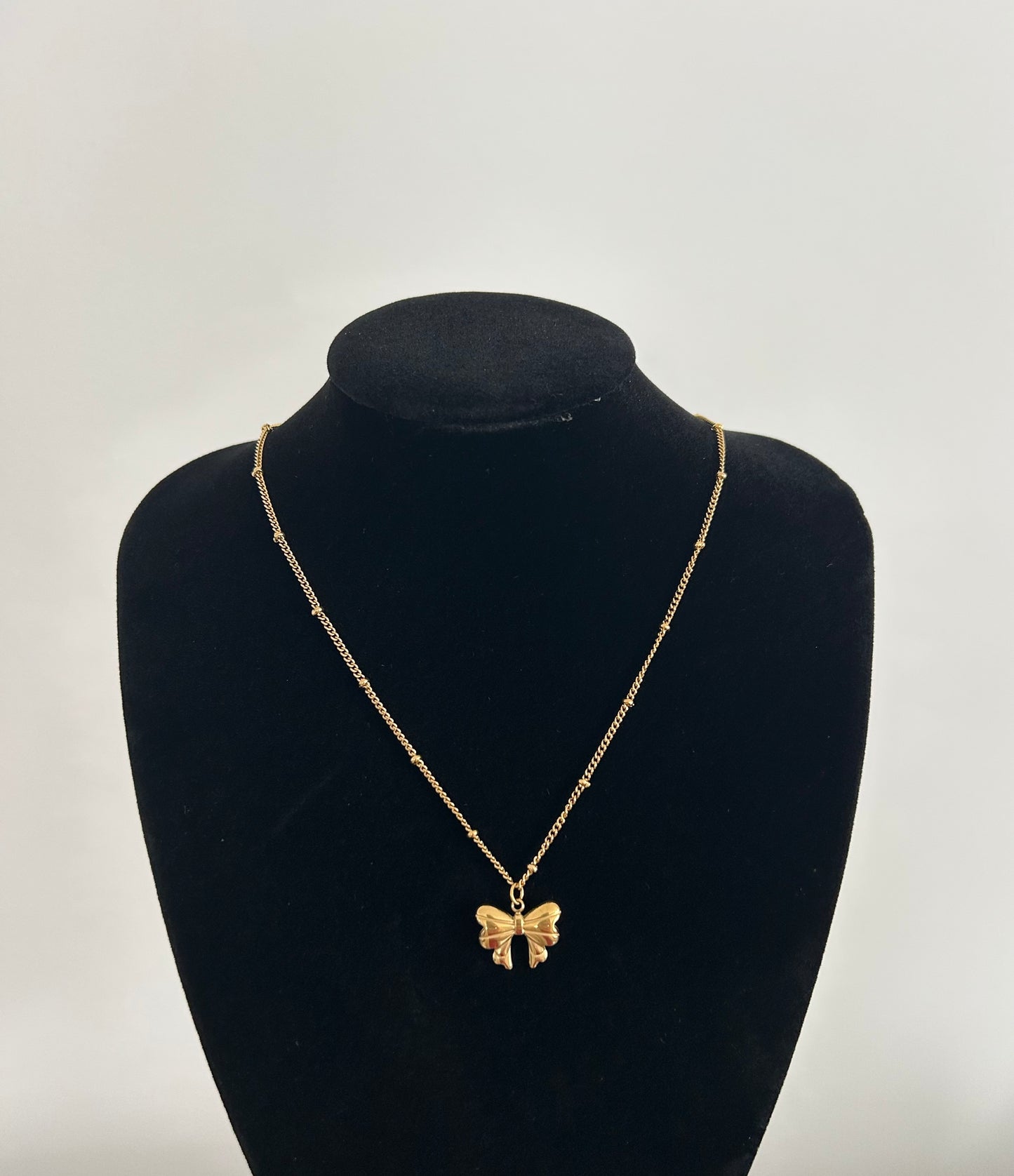 Gold Bow Necklace