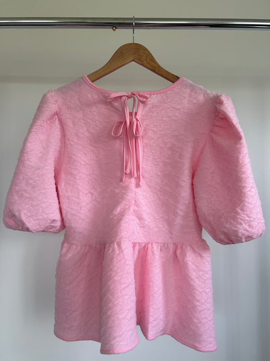 Cotton Candy Pink Textured Top