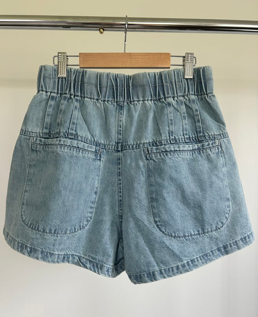 Flared Denim Shorts