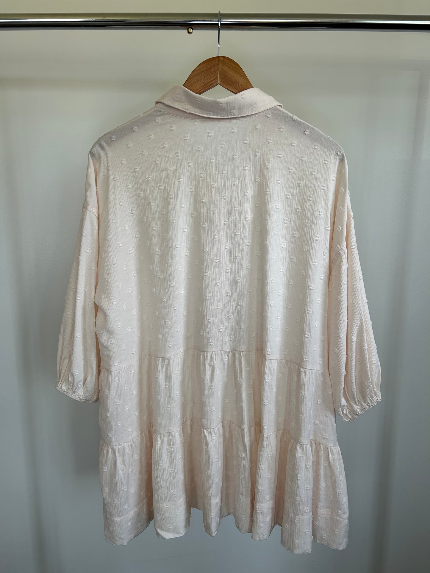 Cream Shirt Dress/Swimsuit Cover Up