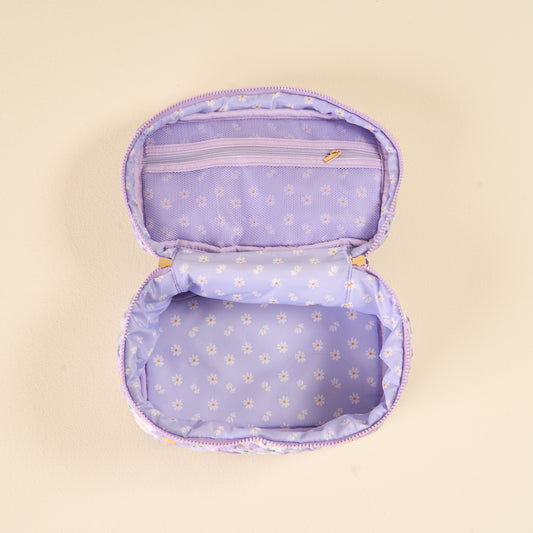 Quilted Cosmetic Bag - Lavendar