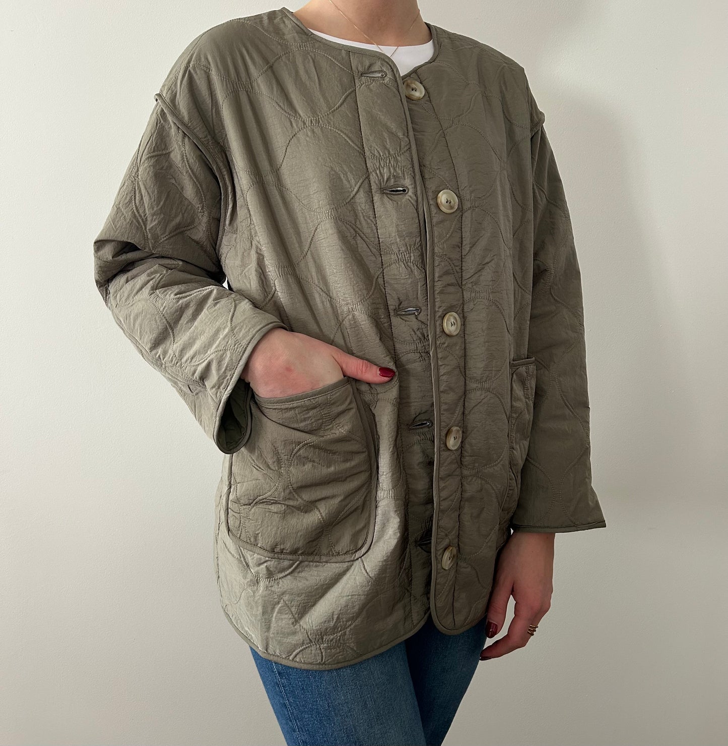 Green Quilted Jacket