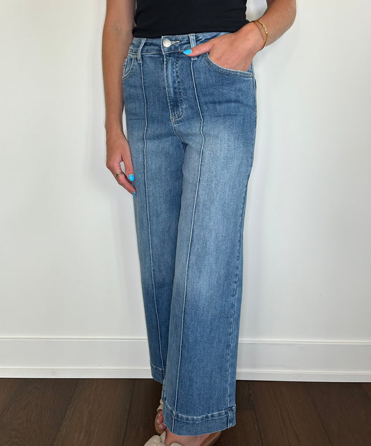 Medium Wash Wide Leg Jean