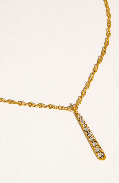 Vertical CZ Necklace