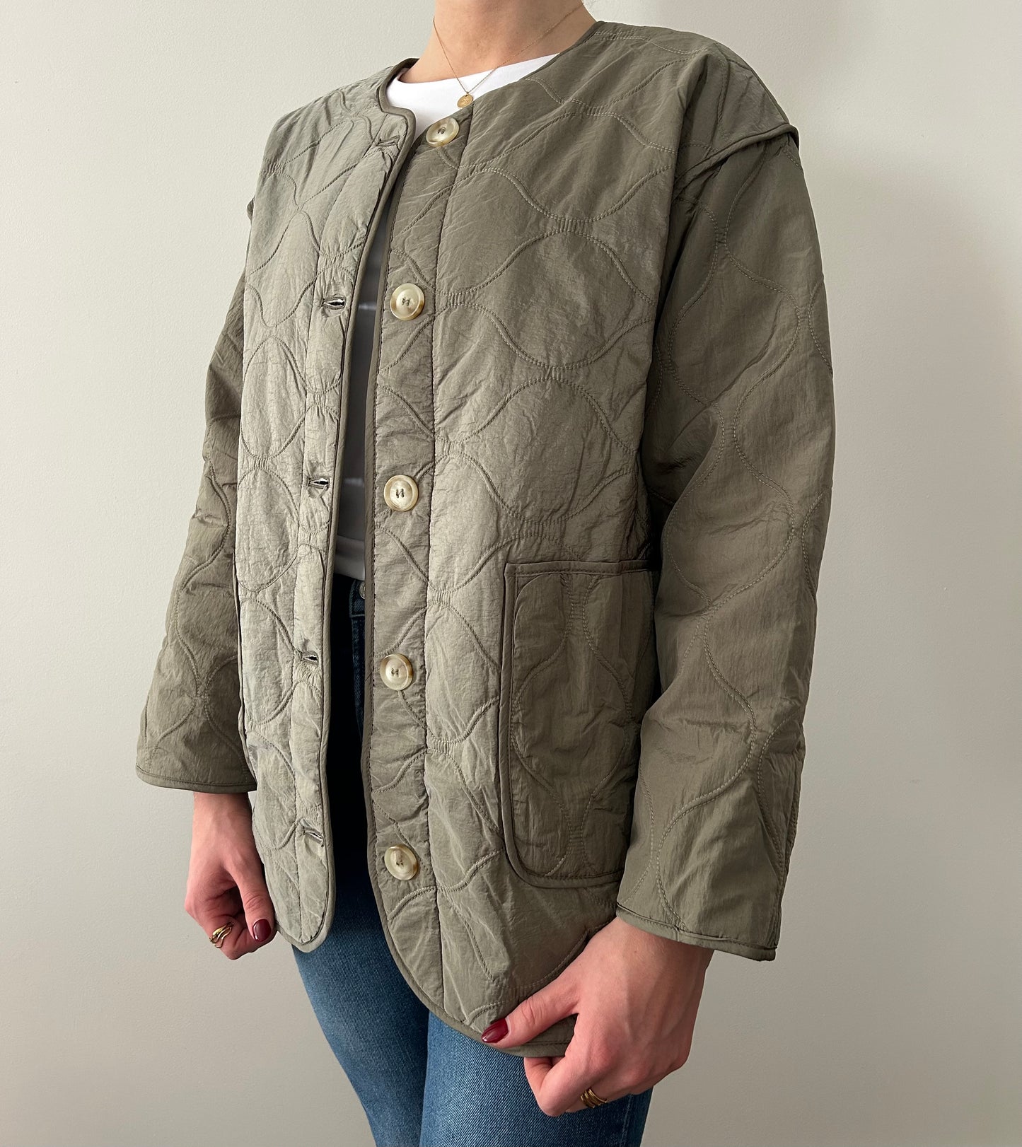 Green Quilted Jacket