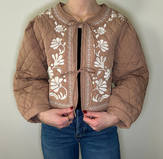 Brown Quilted Jacket