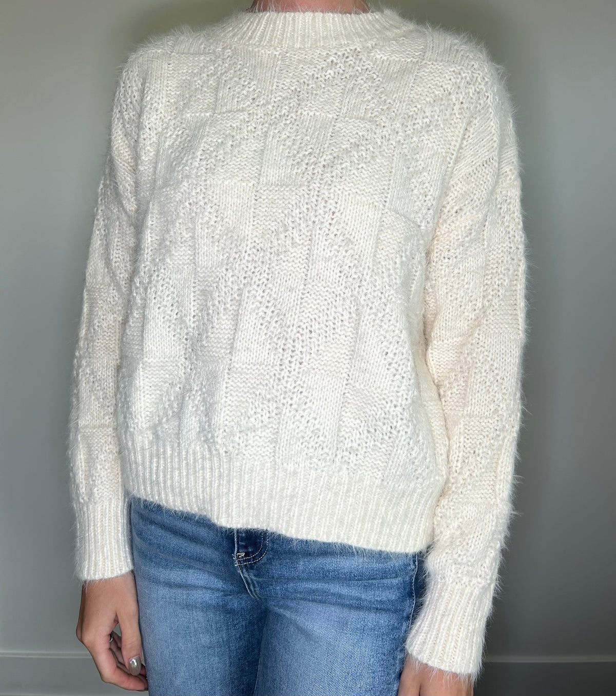 Ivory Textured Sweater