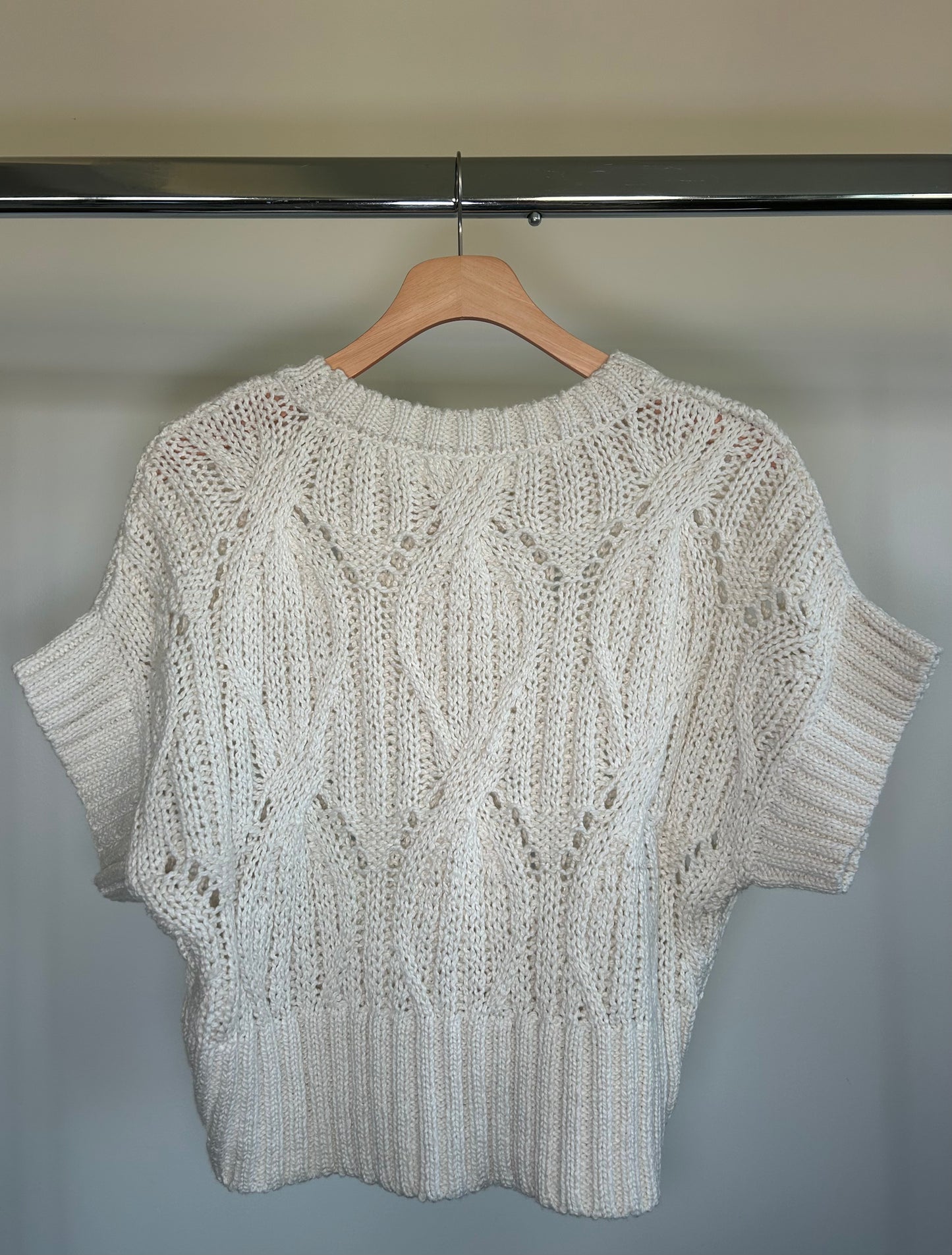 Cream Crochet Top