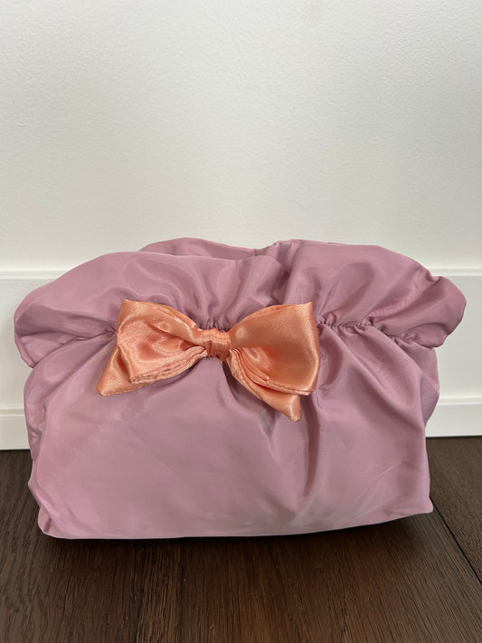 Pink with Peach Bow Travel Bag