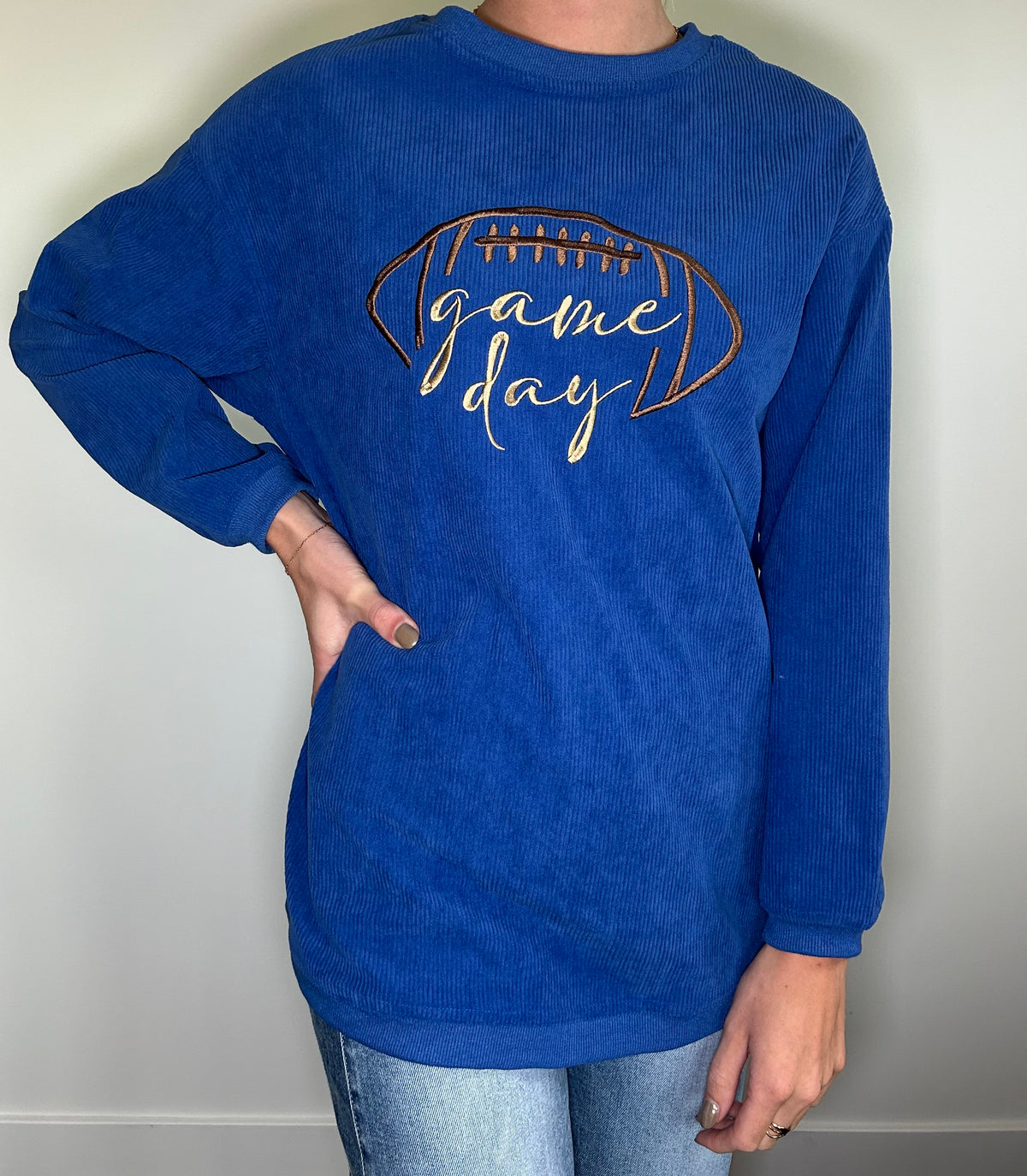 Blue “Game Day” Crew Neck