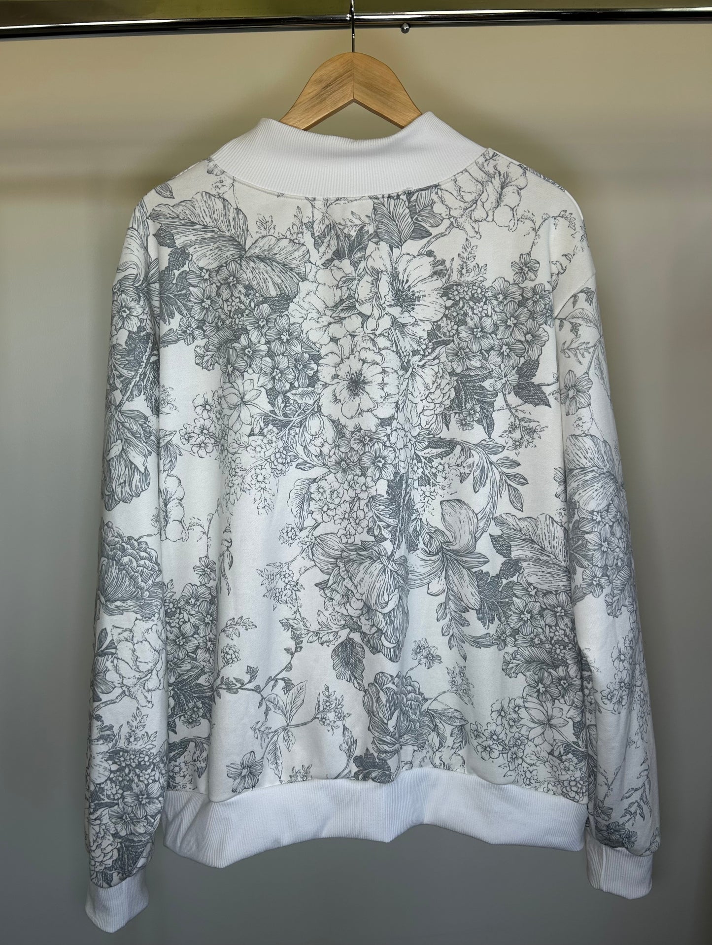 Floral Mock Neck Sweatshirt