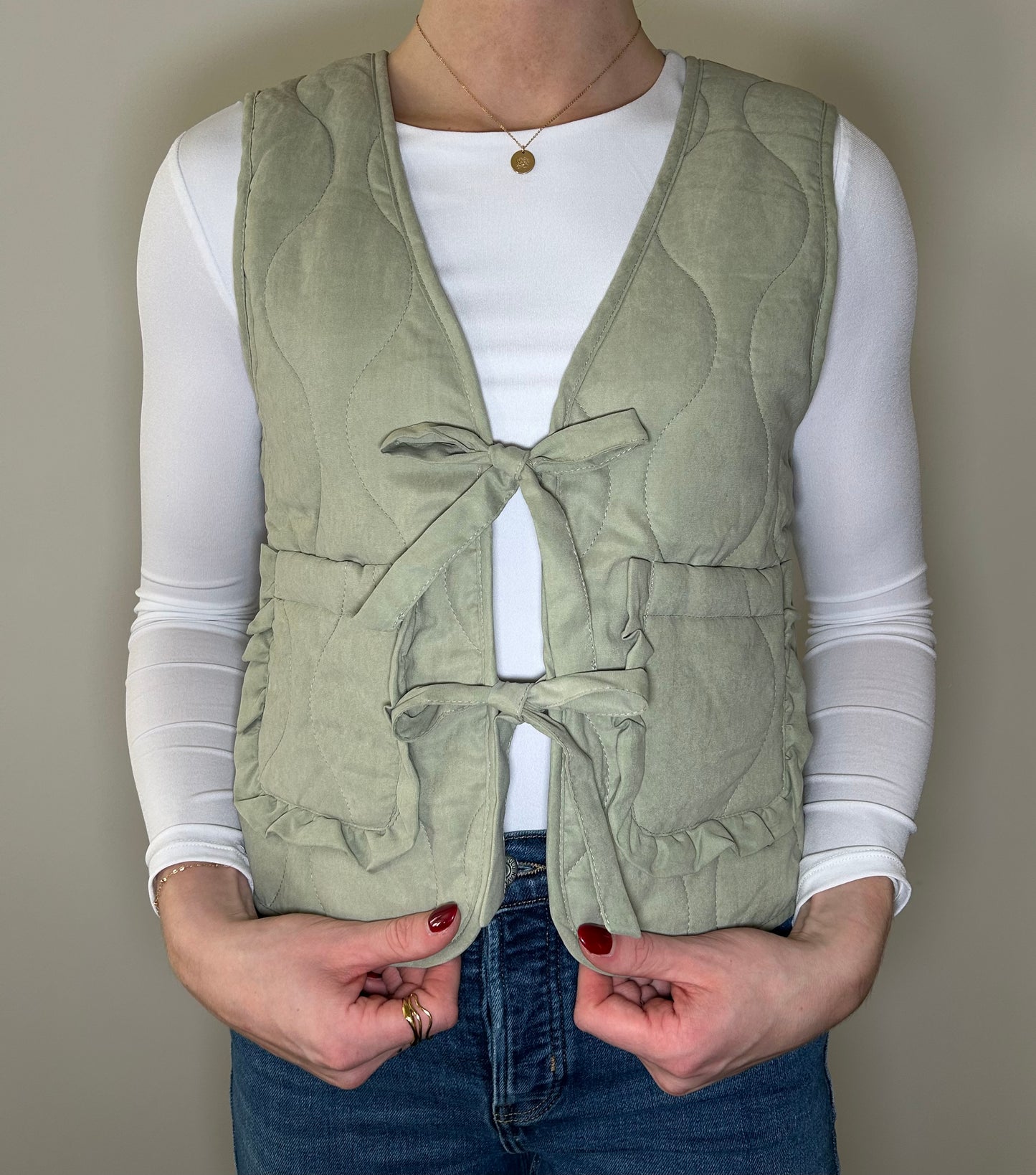 Sage Quilted Vest