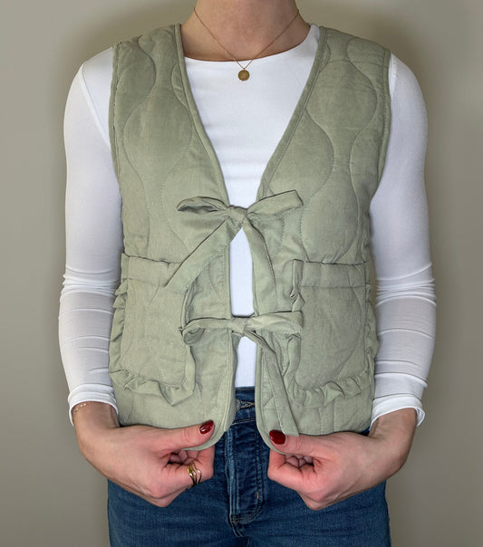 Sage Quilted Vest