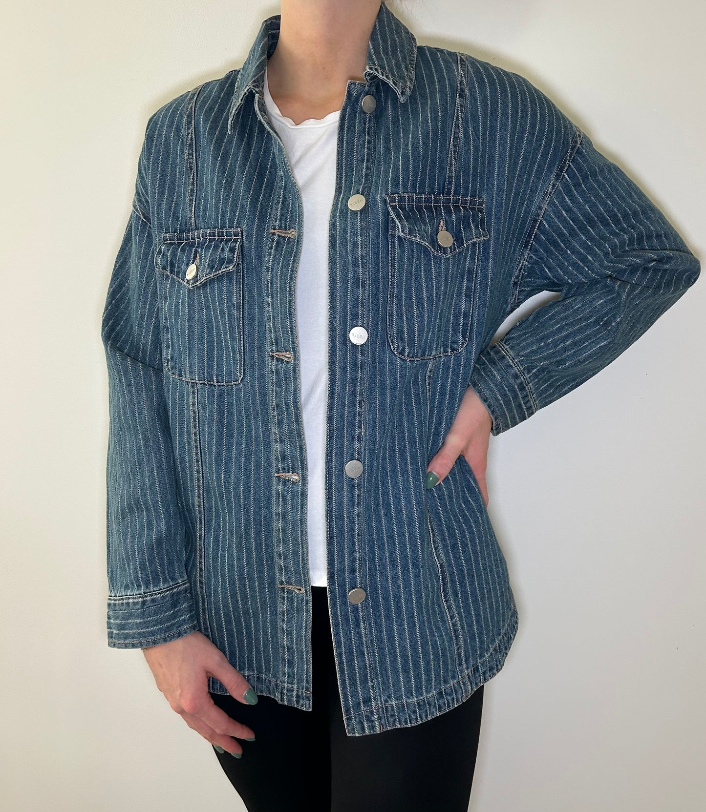 Striped Denim Shacket