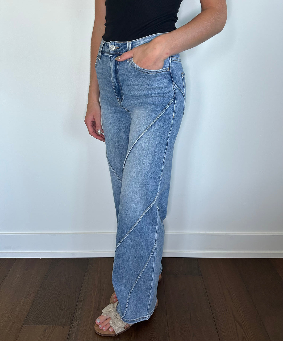 Diagonal Seam Jeans