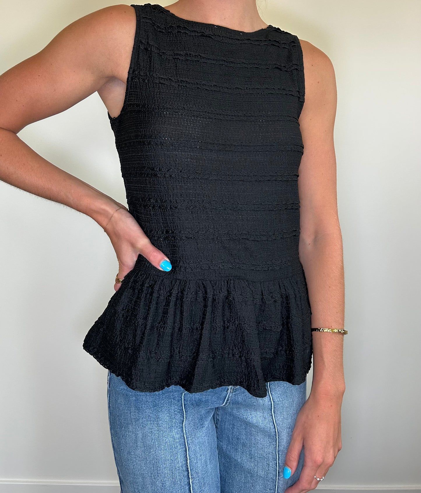 Black Textured Tank