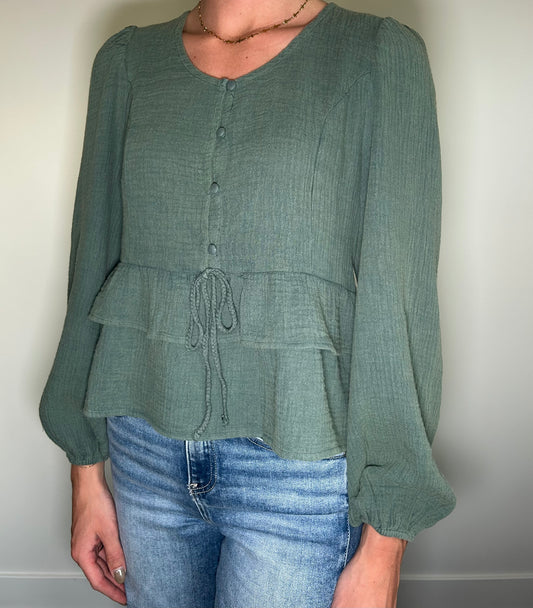 Dusty Green Blouse