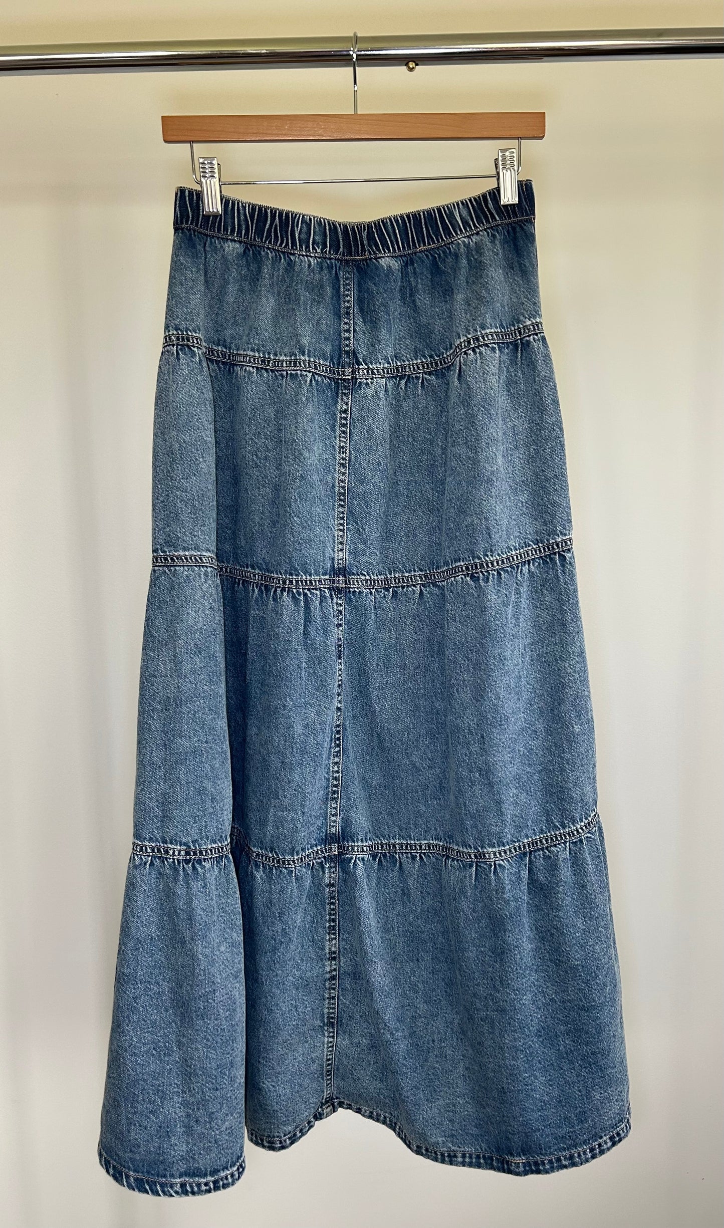 Long Denim Skirt