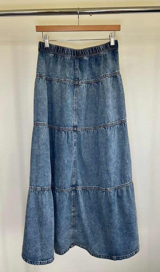Long Denim Skirt