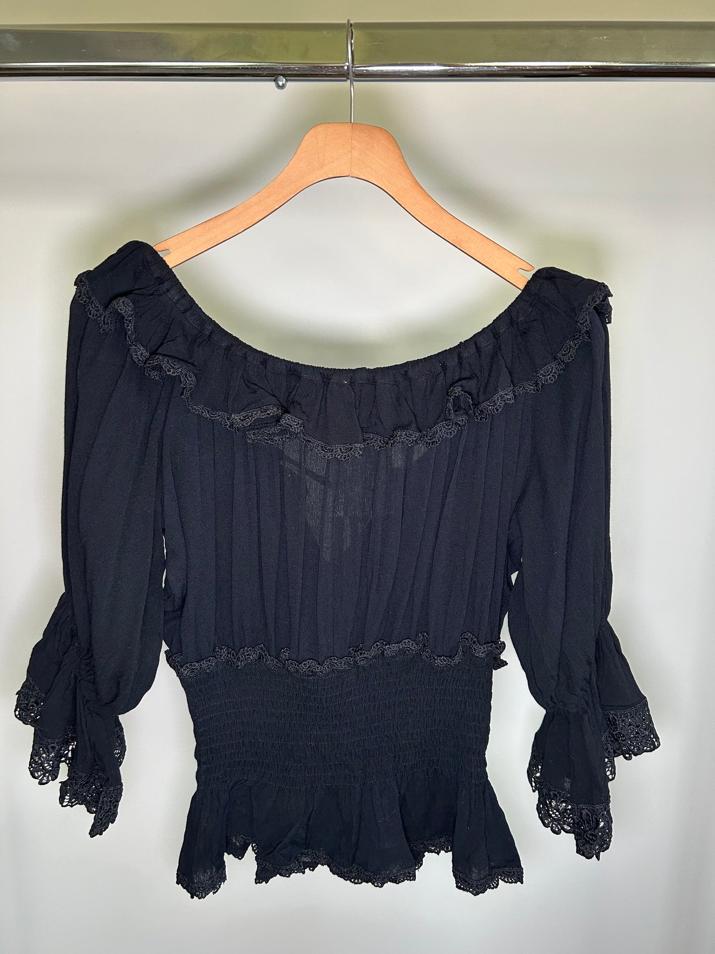 Black Boho Blouse