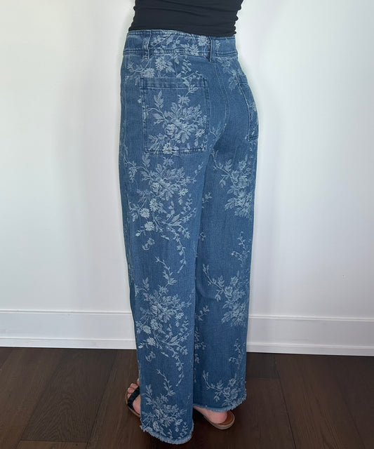 Floral Wide Leg Jeans