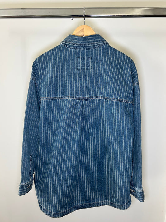 Striped Denim Shacket
