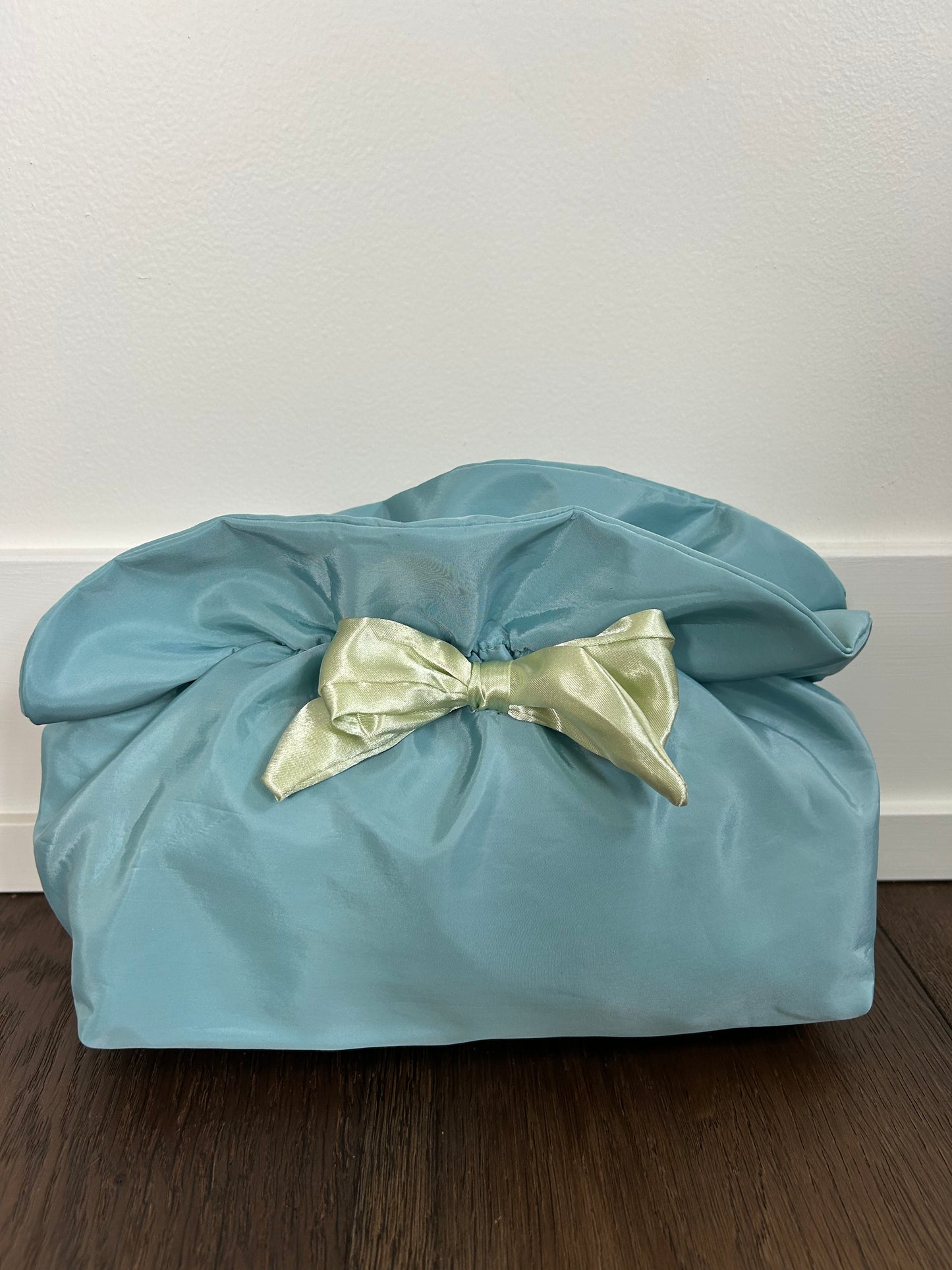 Blue with Green Bow Travel Bag
