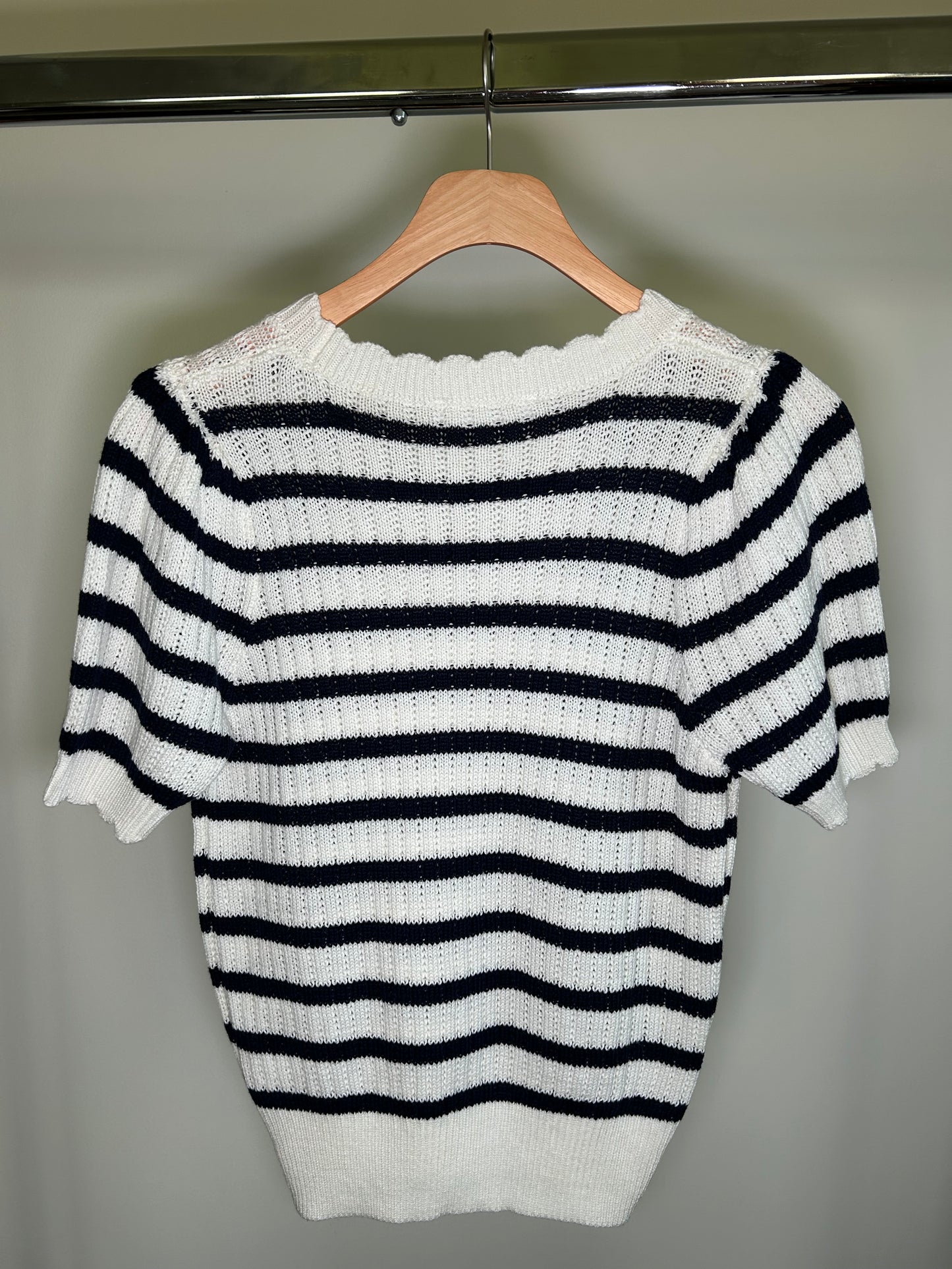 Navy Striped Top