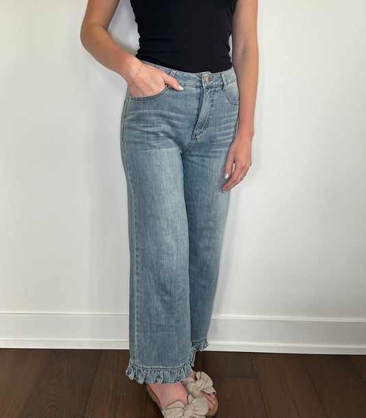 Ruffled Bottom Jeans