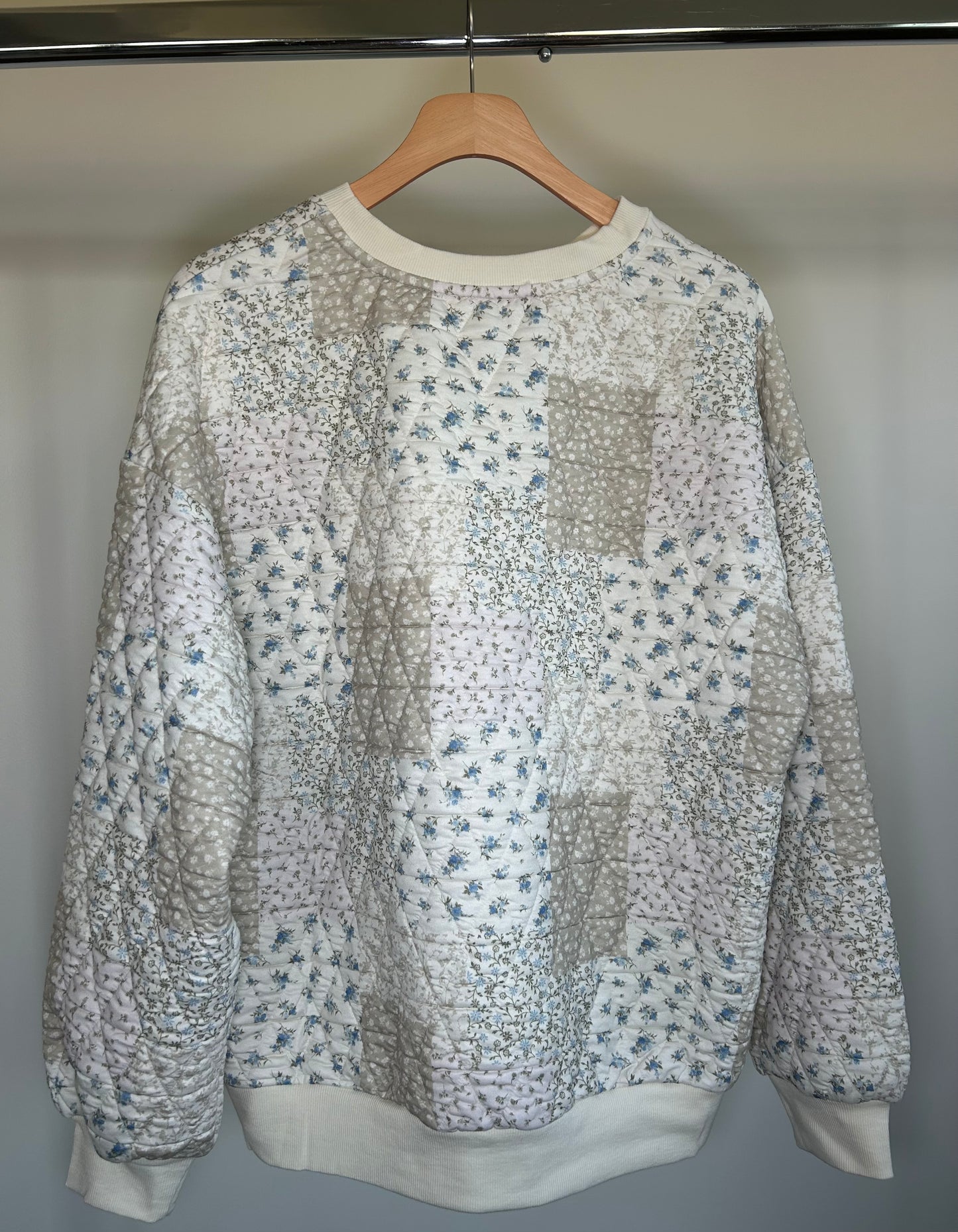 Multi Floral Patchwork Quilted Top