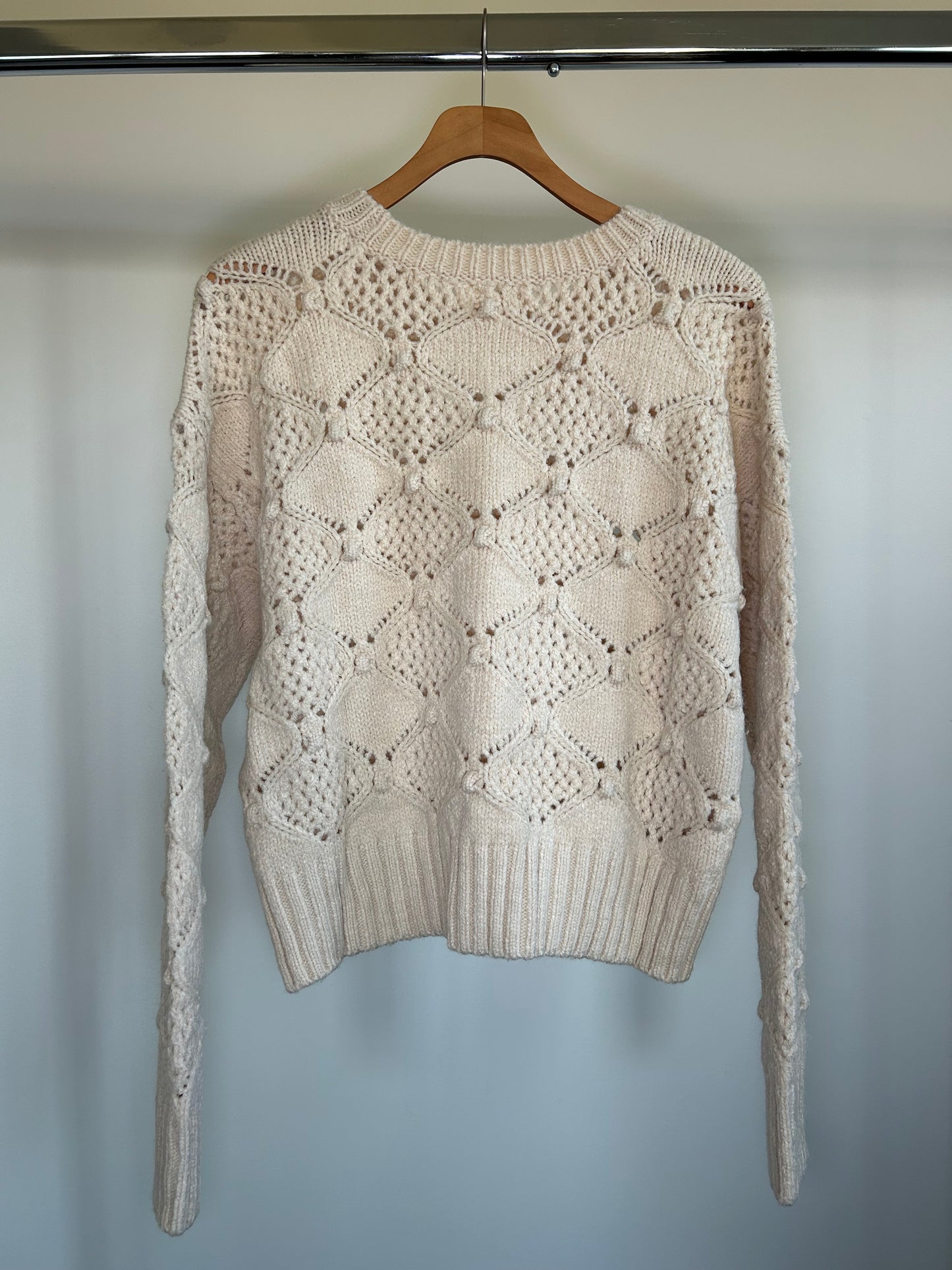 Diamond Knit Pullover Sweater