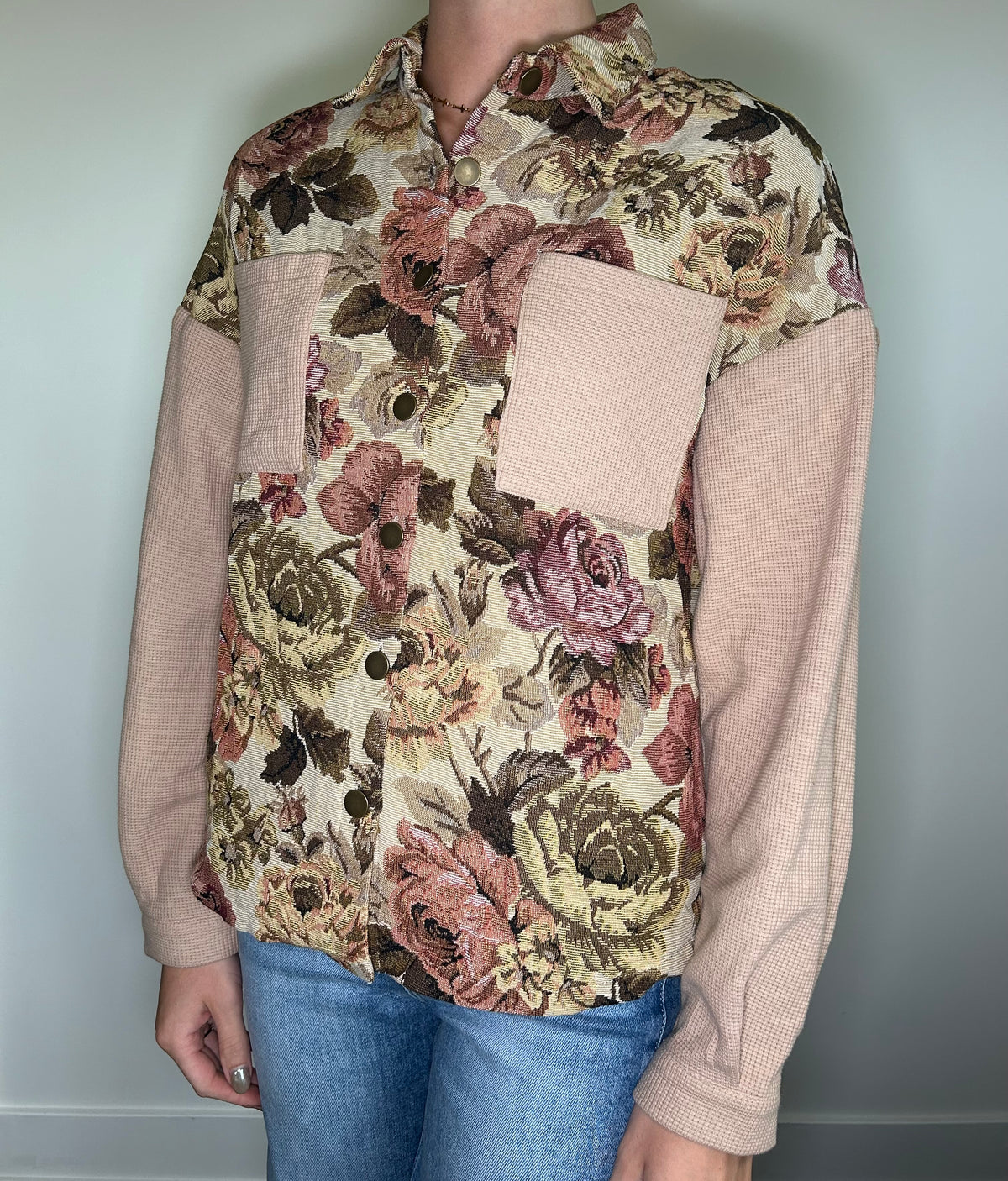 Khaki Floral Jacket