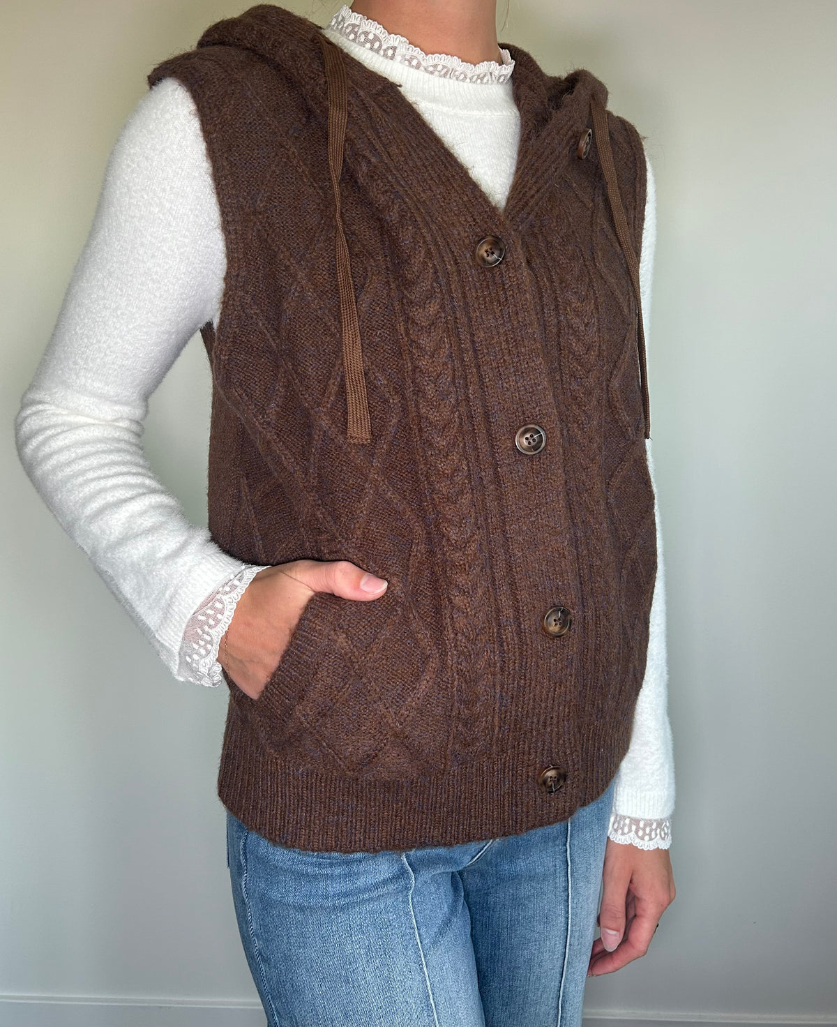 Brown Sweater Vest