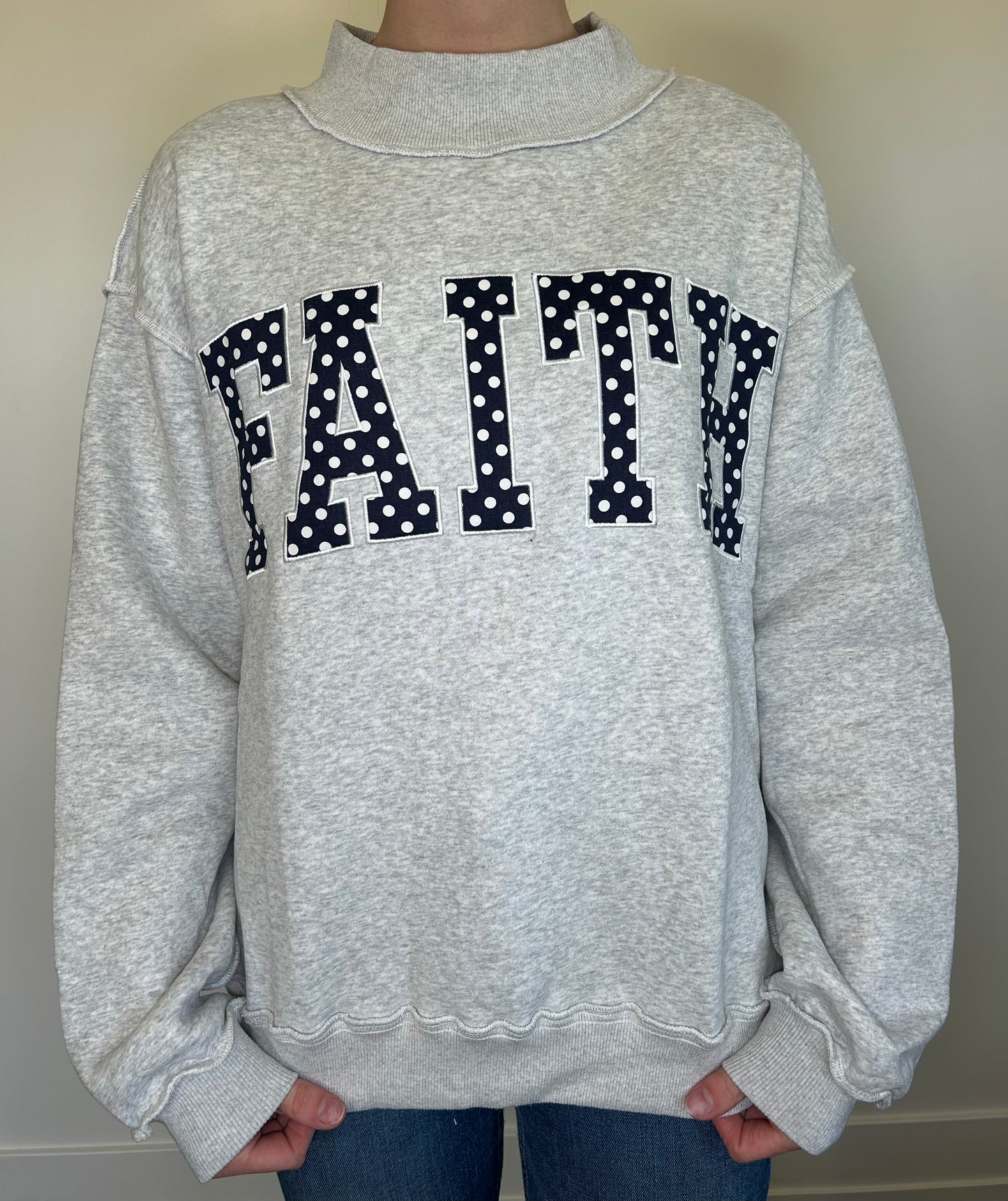 Faith Mock Neck Sweatshirt