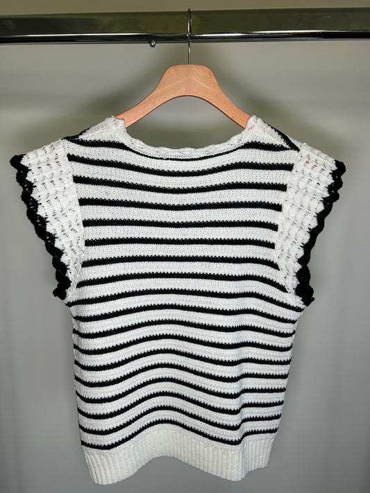 Striped Crochet Top