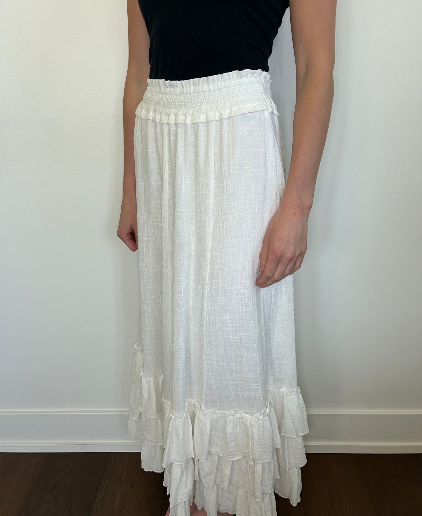 Ruffle Maxi Skirt