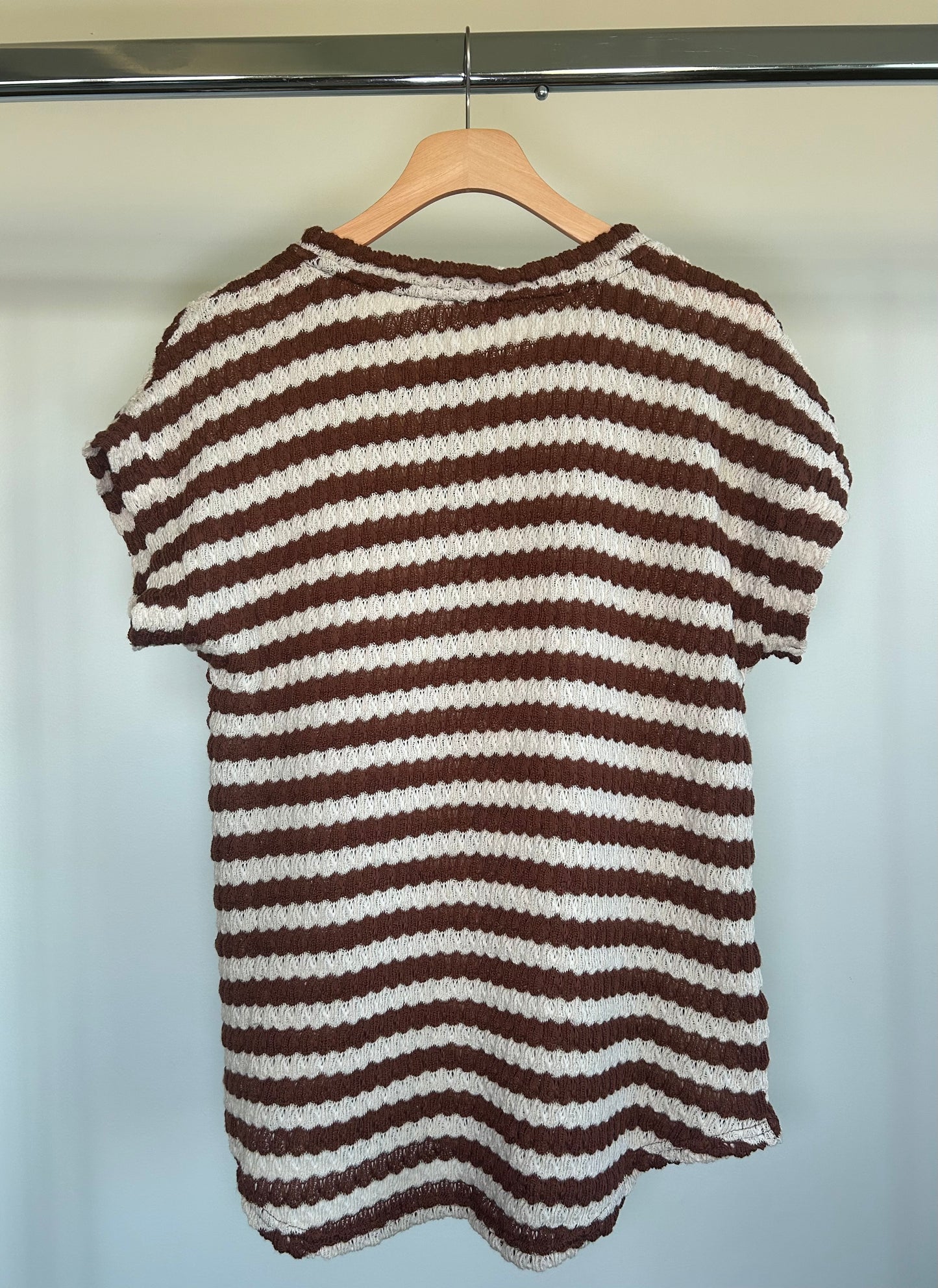 Brown Striped Top