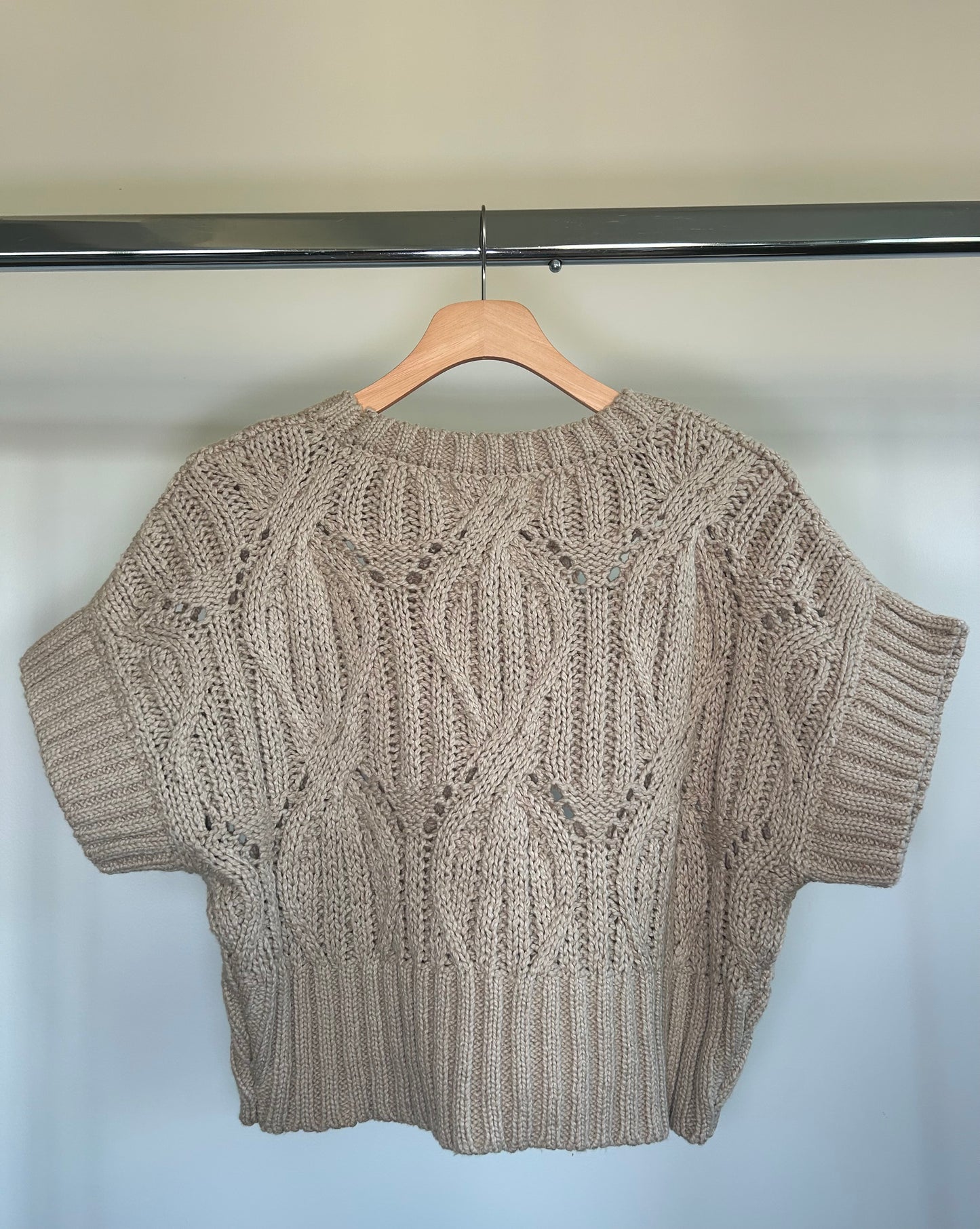Tan Crochet Top