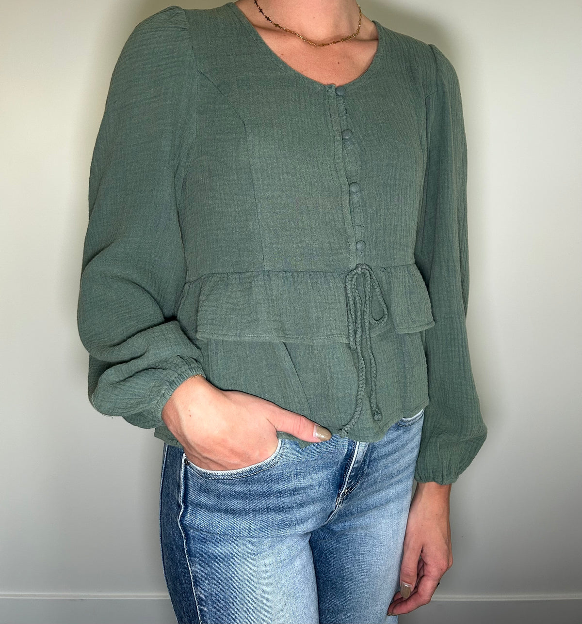Dusty Green Blouse